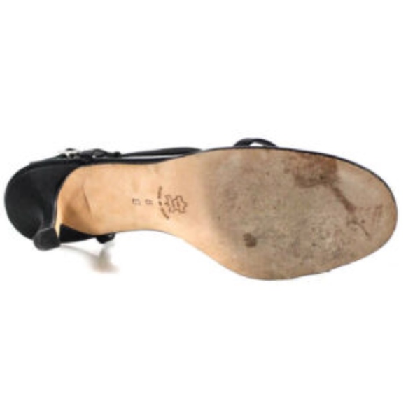 ISAAC Beaded Satin Ankle Strap Sandal/Heel - Picture 5 of 6